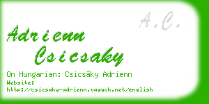 adrienn csicsaky business card